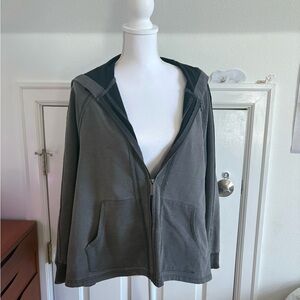 DG2 by Diane Gilman Charcoal Zip-Up Hoodie